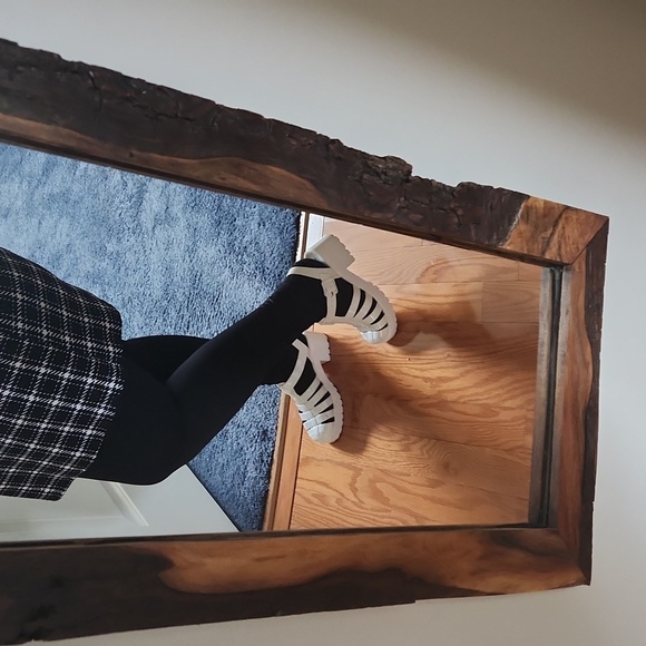 White Sunshine jelly platform high heel sandals shoes - Picture 8 of 10